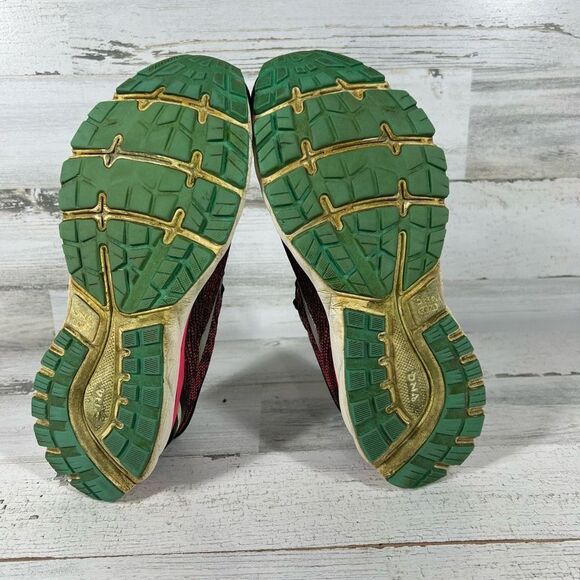 Brooks Womens Ghost 11 Lace Up Mesh Low Top Running Shoes Coral Pink Black Sz 9 - Picture 7 of 8